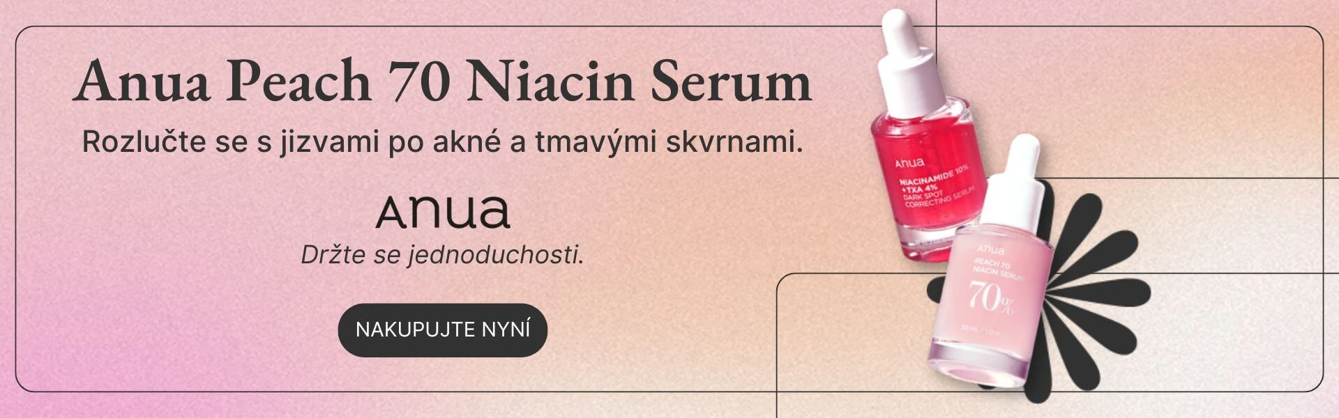 Anua Peach 70 Niacin Serum pro sjednocenější vzhled pleti