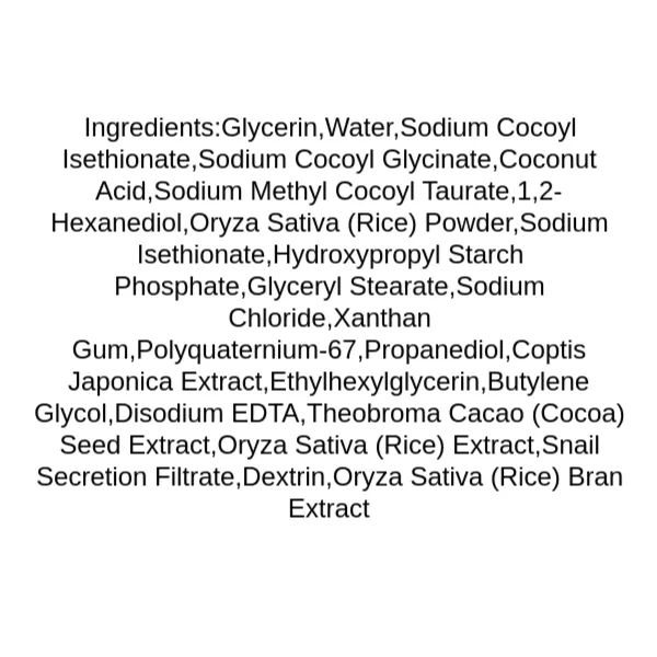 arencia-rice-mucin-cleanser-ingredients