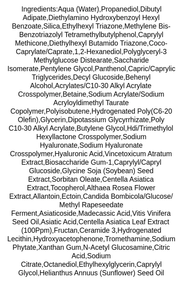 benton-cica-gel-sunscreen-serum-spf50pa-ingredients