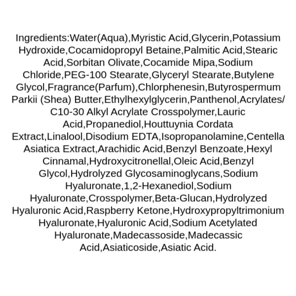 esfolio-hyaluronic-acid-houttuynia-cordata-cleansing-foam-ingredients