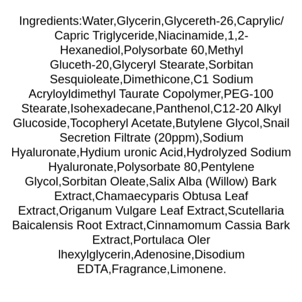 fortheskin-snail-solution-ampoule-ingredients