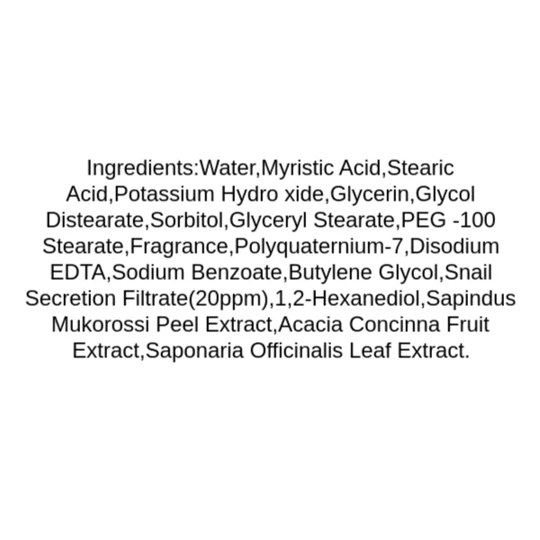 fortheskin-snail-whip-foam-cleansing-ingredients