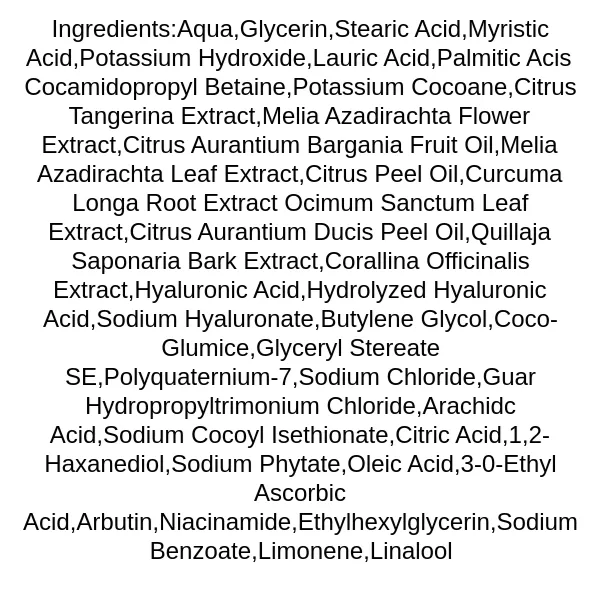 goodal-green-tangerine-vita-c-cleansing-foam-ingredients