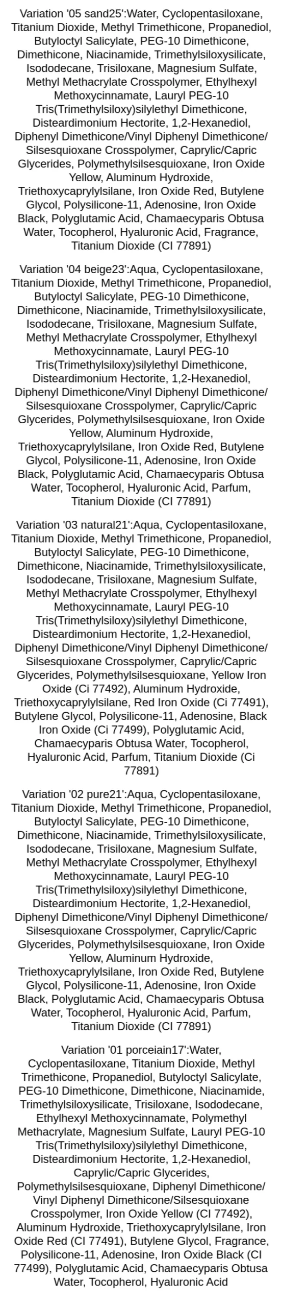 romandnd-nu-zero-cushion-ingredients