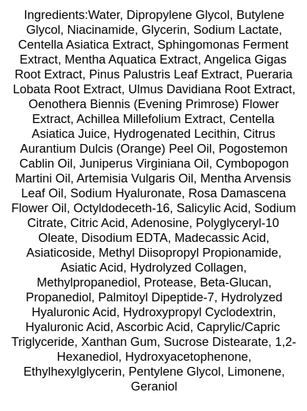 centellian24-madeca-double-tightening-ampoule-pad-ingredients