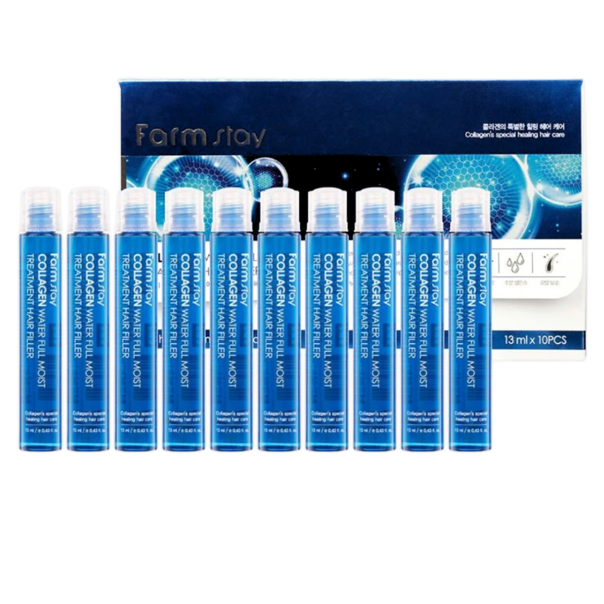 farmstay-collagen-water-full-moist-treatment-hair-filler-13ml-x-10pcs-pic-0